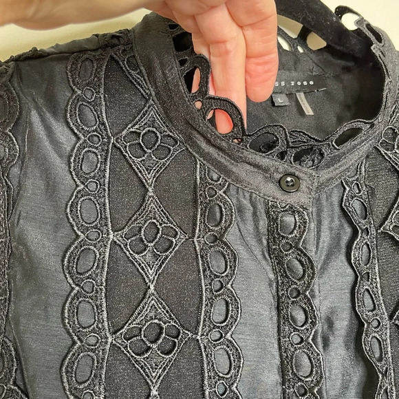 Endless Rose CROCHET MINI DRESS organza dark romantic dark feminine boho - Picture 6 of 12